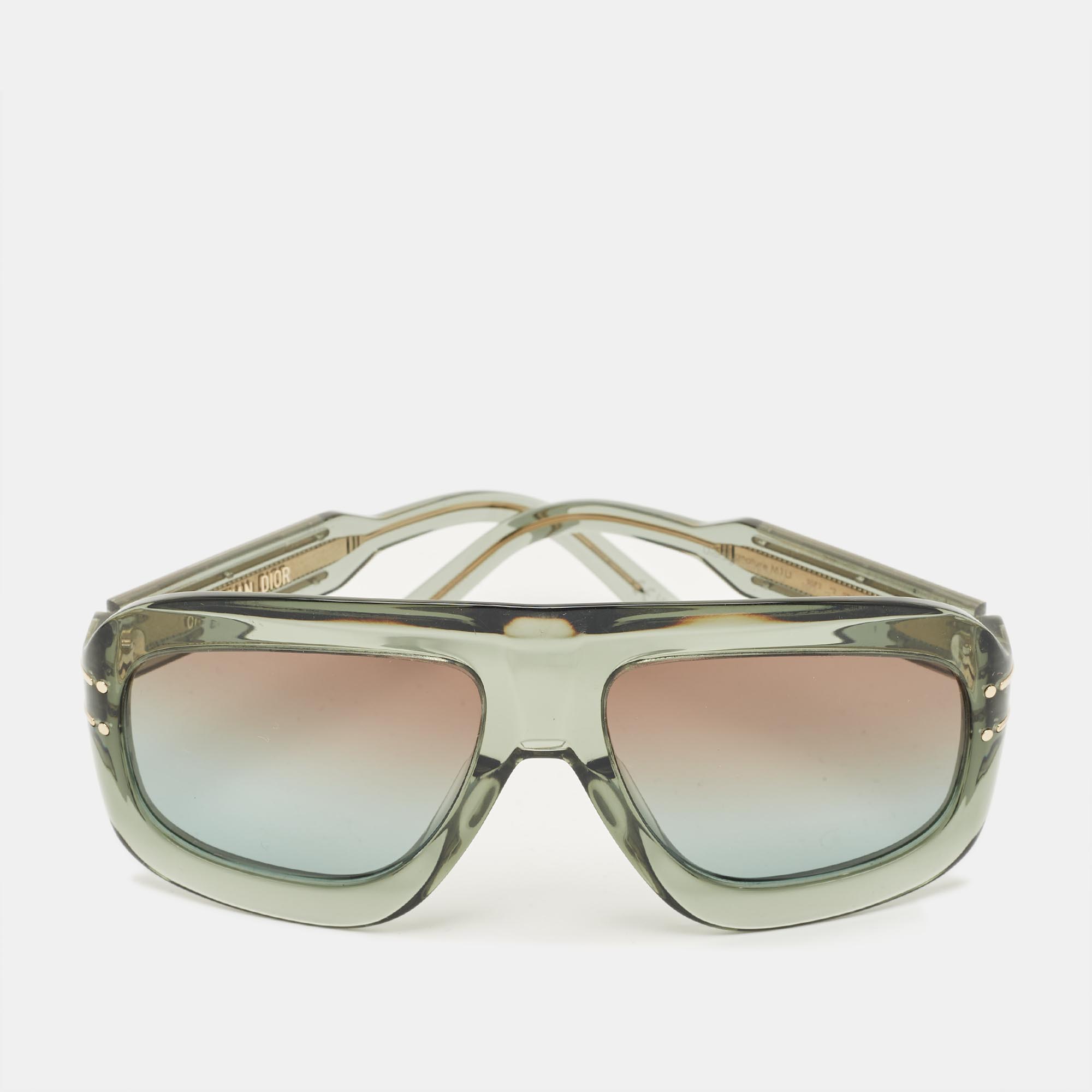 Pre-owned Dior Signature M1u 55f2 Sunglasses In Green