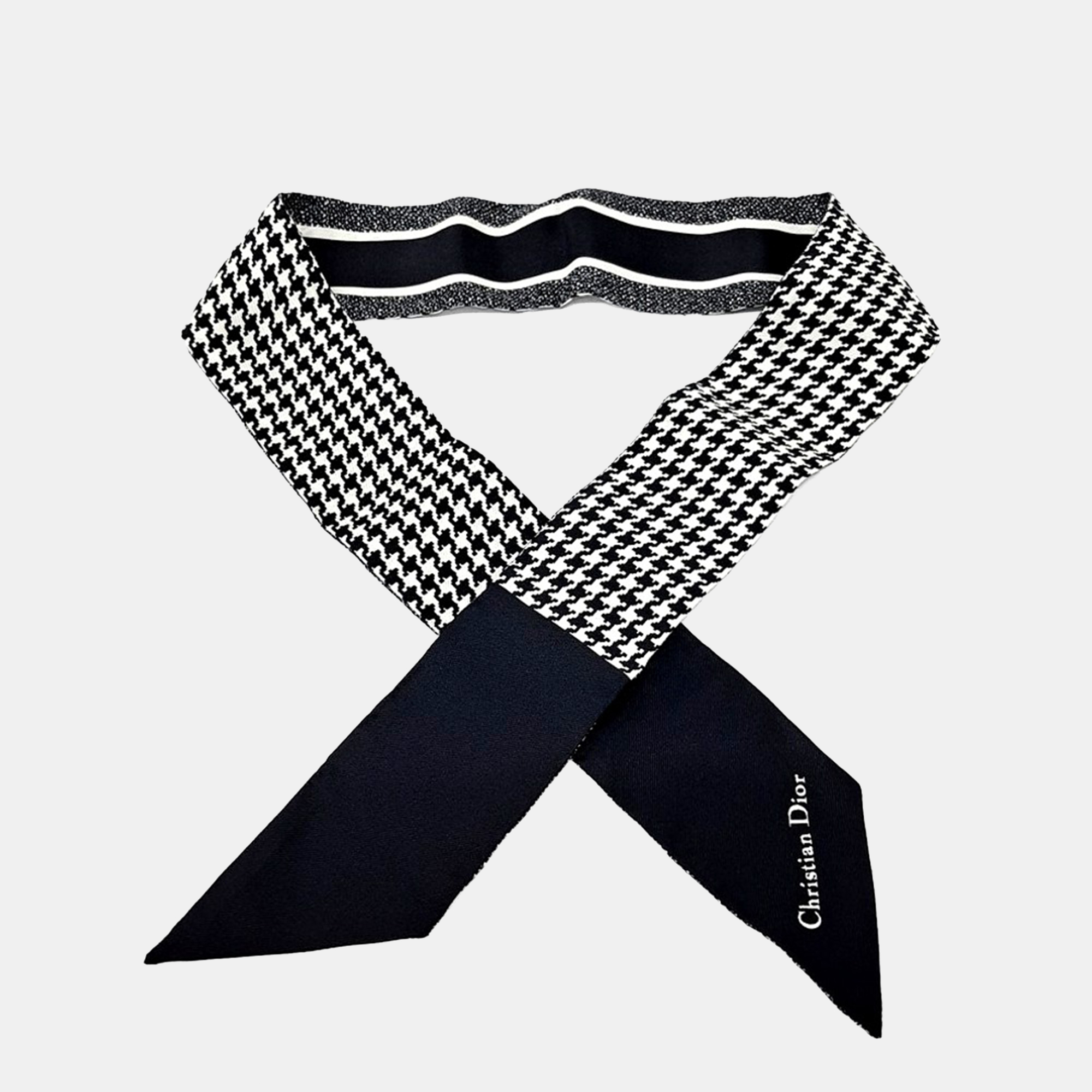 

Dior Black/White Silk Mitzah Bandeau