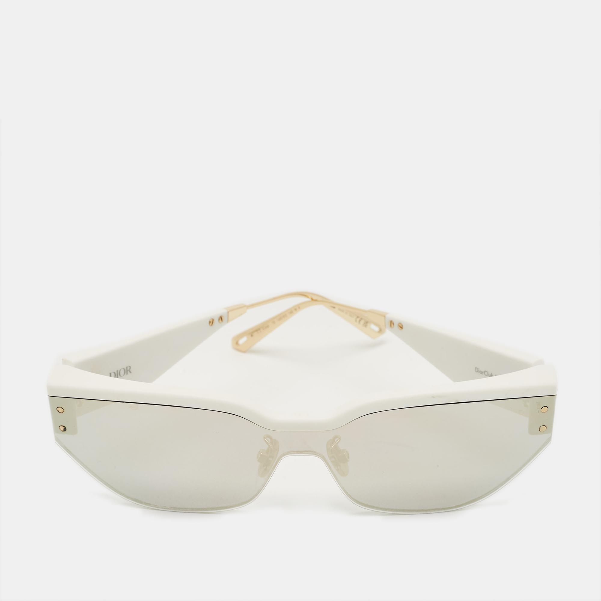 

Dior White/Grey Mirrored 51A4 DiorClub M3U Cat Eye Sunglasses