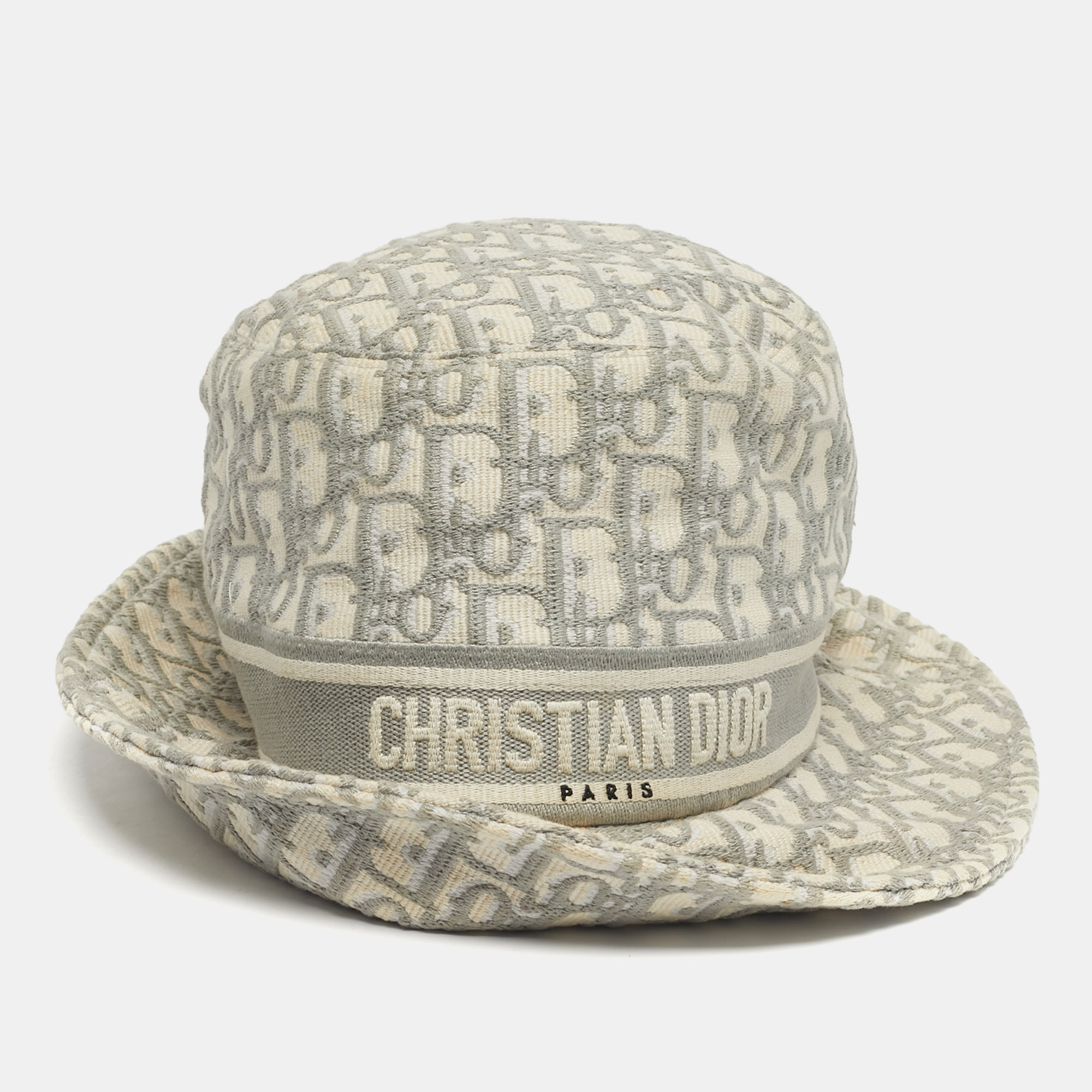

Christian Dior Blue Oblique Jacquard Bucket Hat 57cm