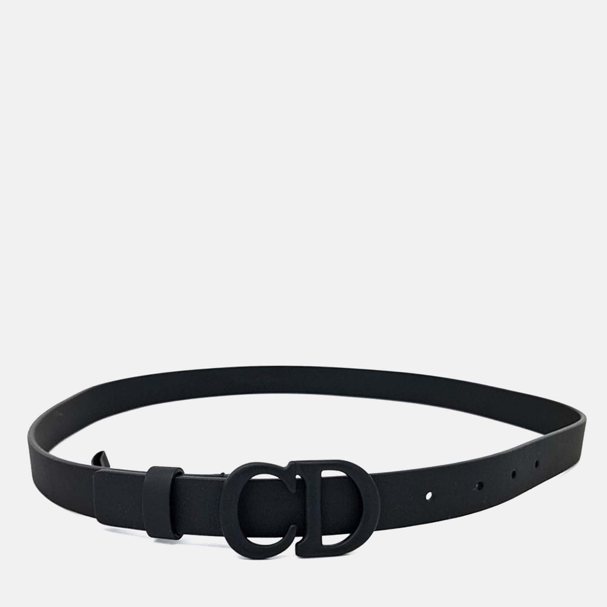 

Dior Black Leather Belt