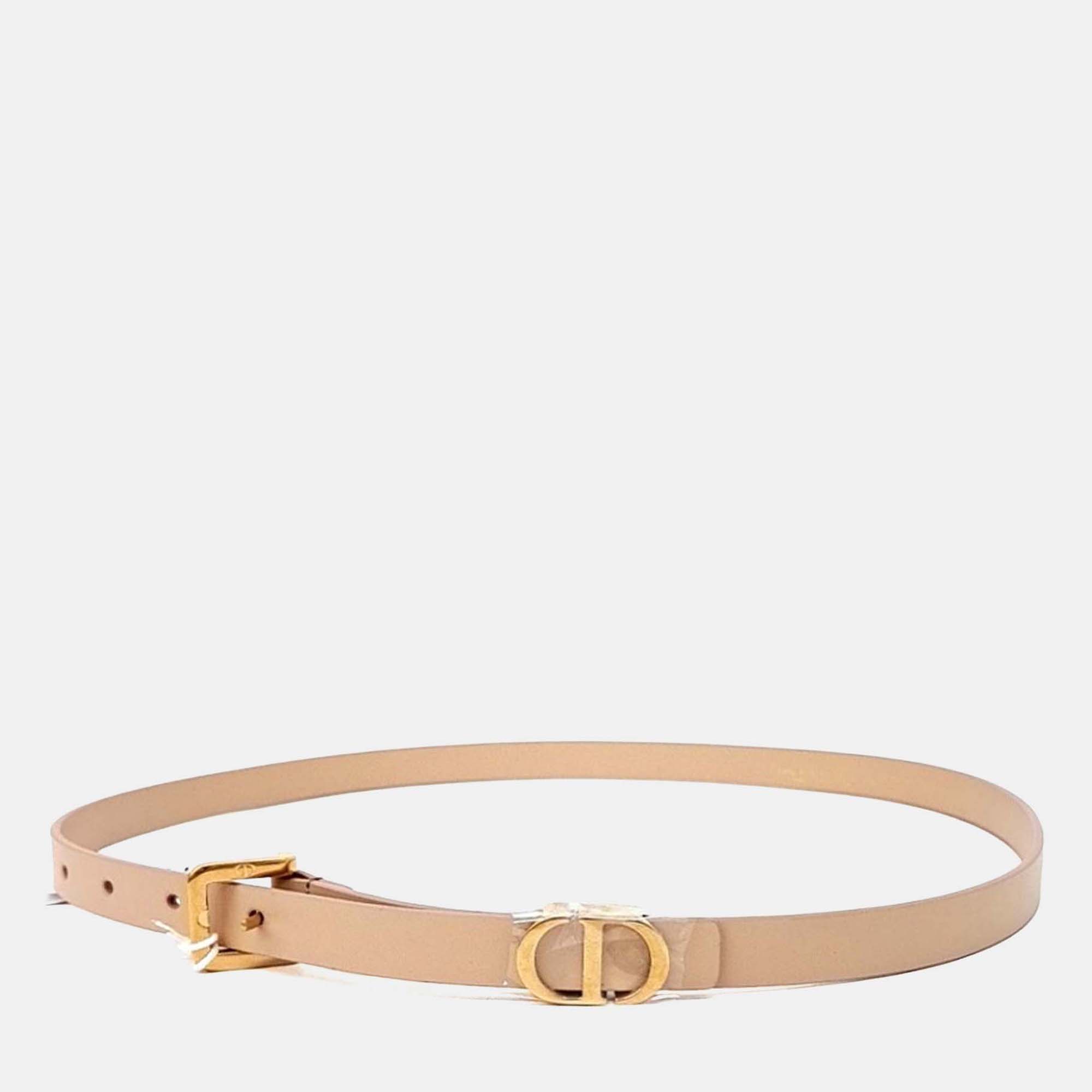 

Dior Leather Sand Rose Belt, Pink