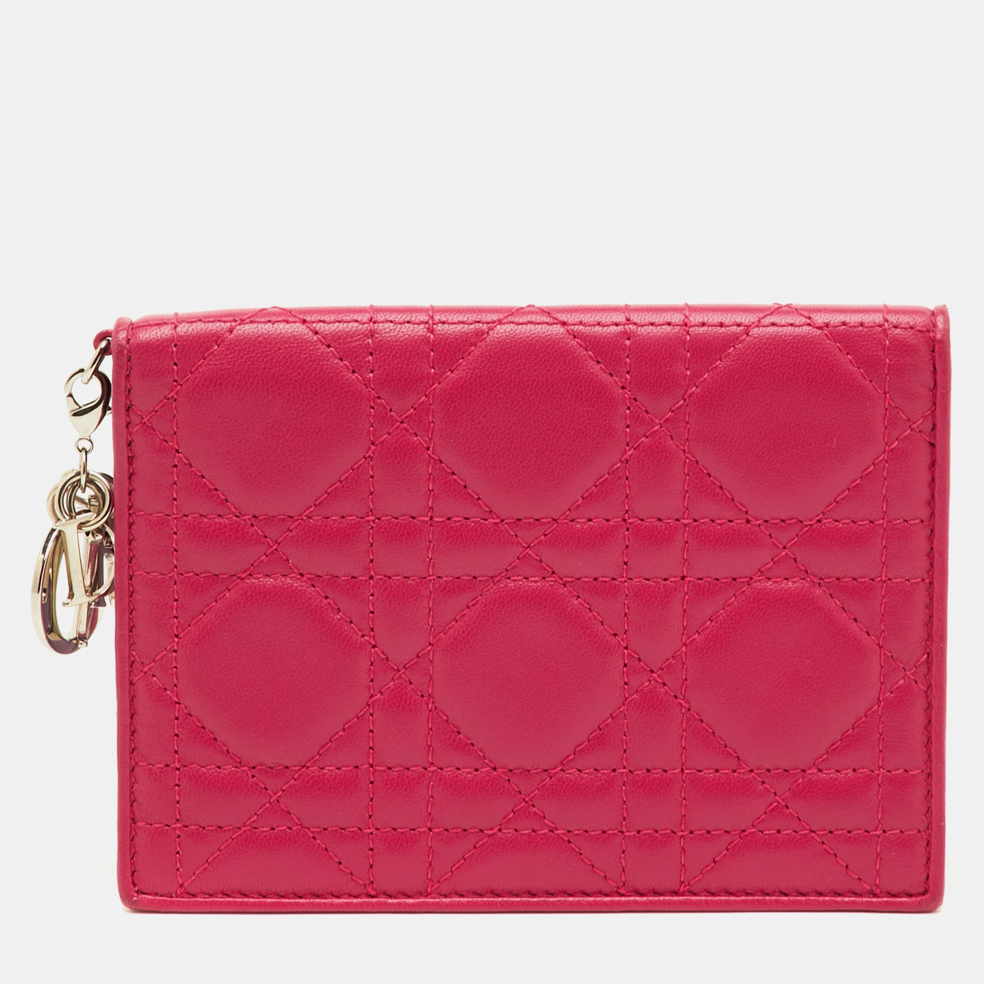 

Dior Lady Dior Pink Cannage Leather Passport Holder