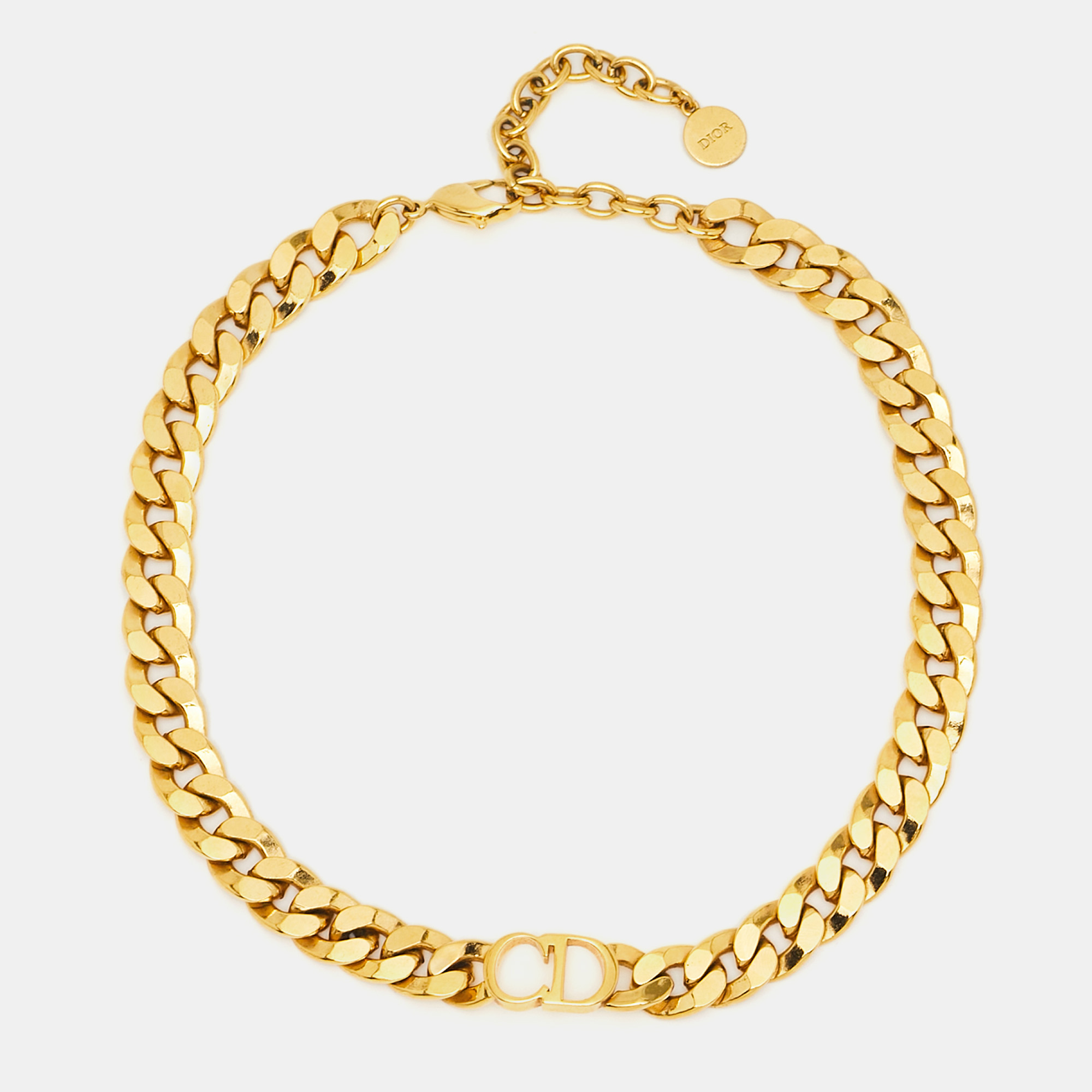 

Dior CD Danseuse Etoile Gold Tone Choker Necklace