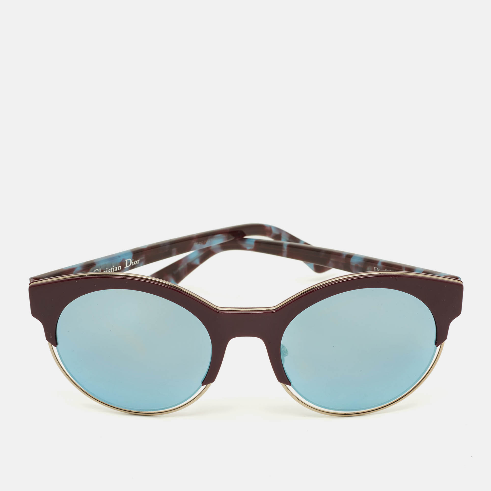 

Dior Burgundy/Grey Gradient Sideral 1 Round Sunglasses