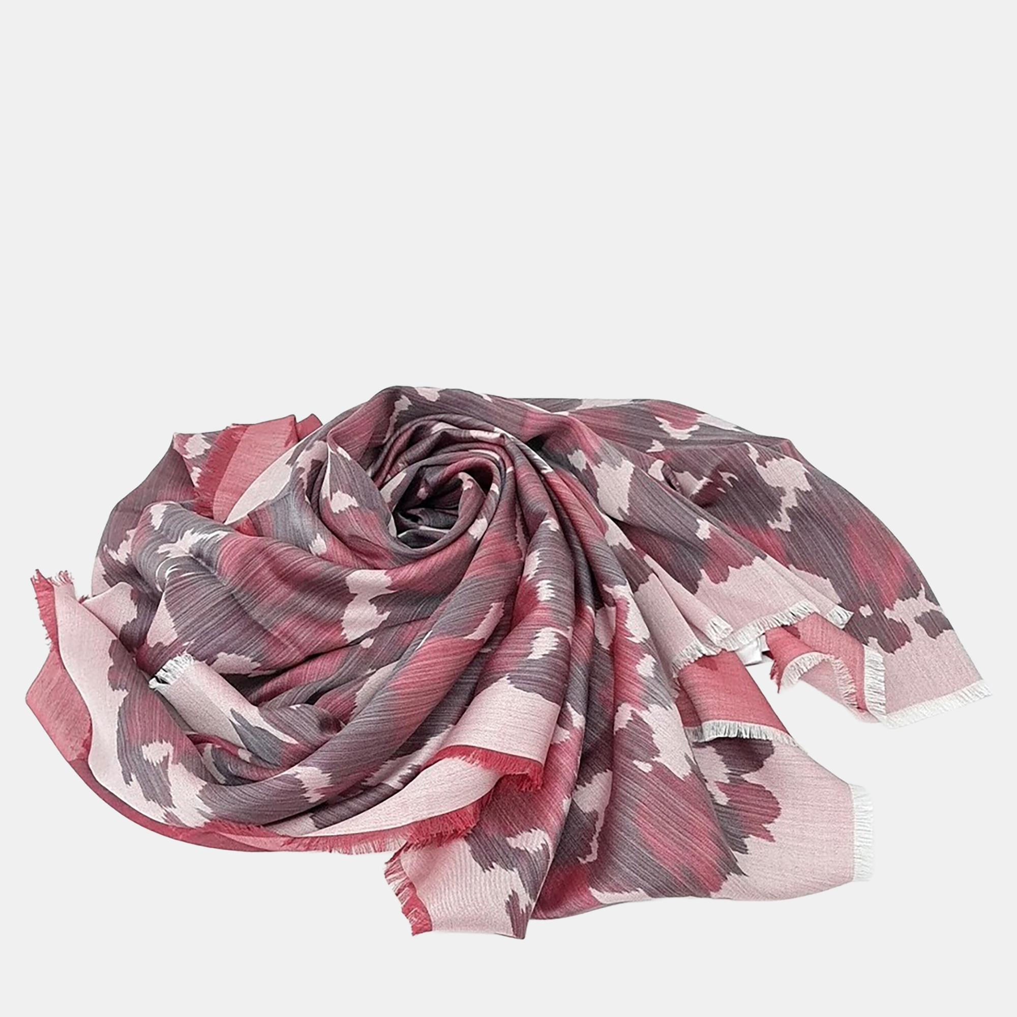 

Christian Dior Red Silk, Wool Shawl and Muffler, Multicolor