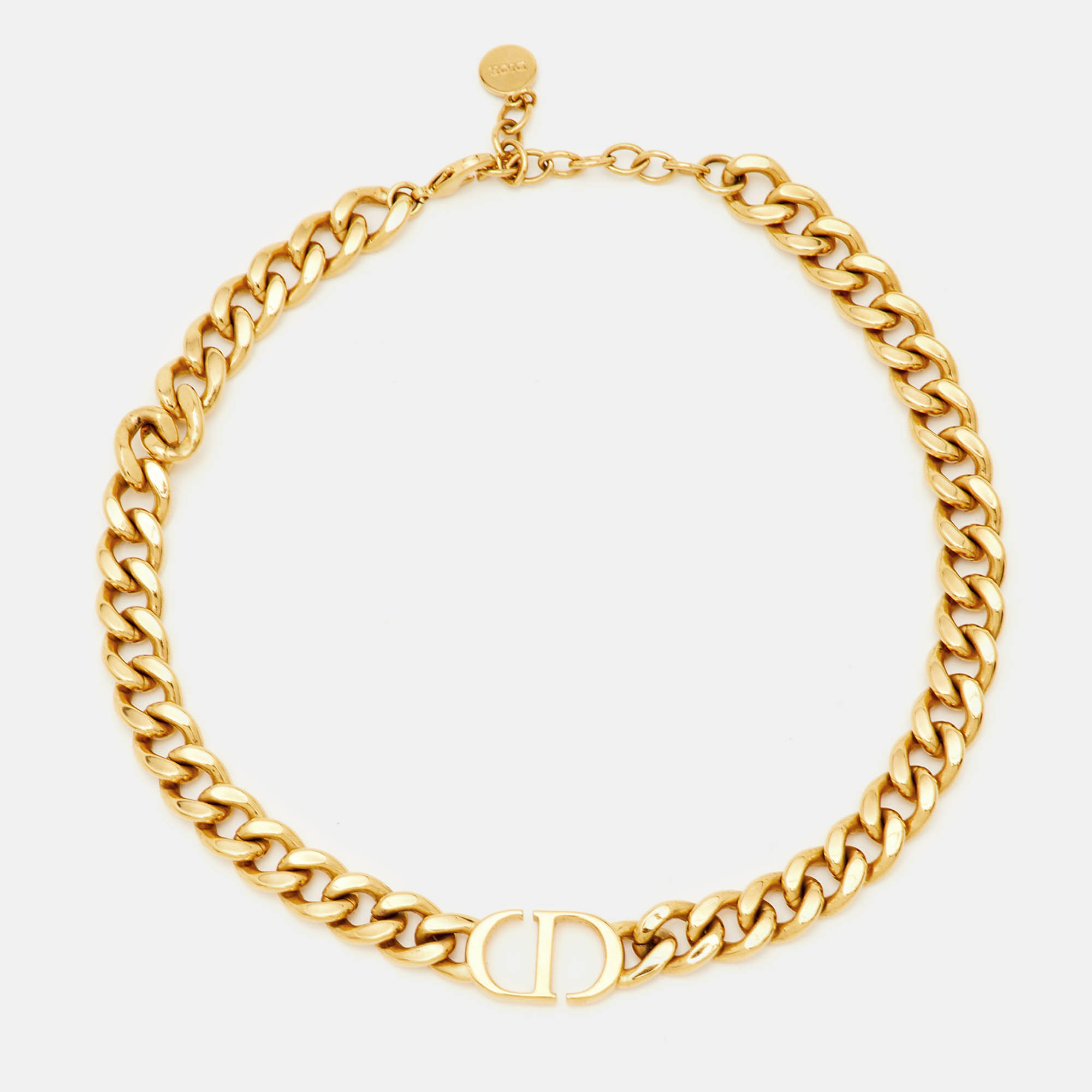 

Dior 30 Montaigne Gold Tone Choker Necklace