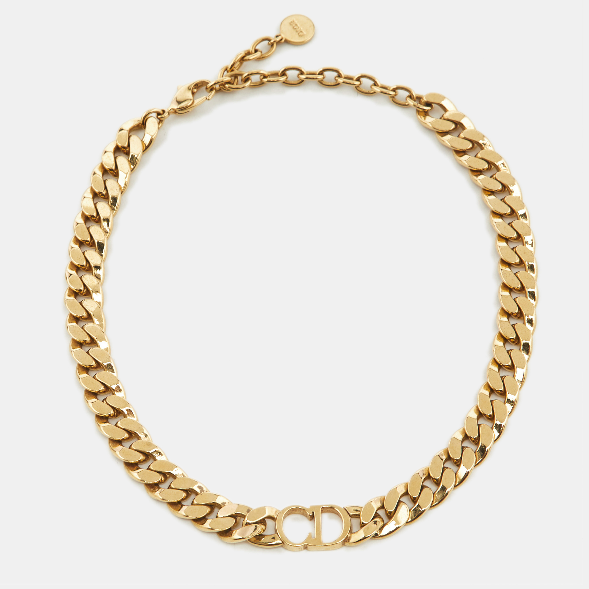 

Dior CD Danseuse Etoile Gold Tone Choker Necklace