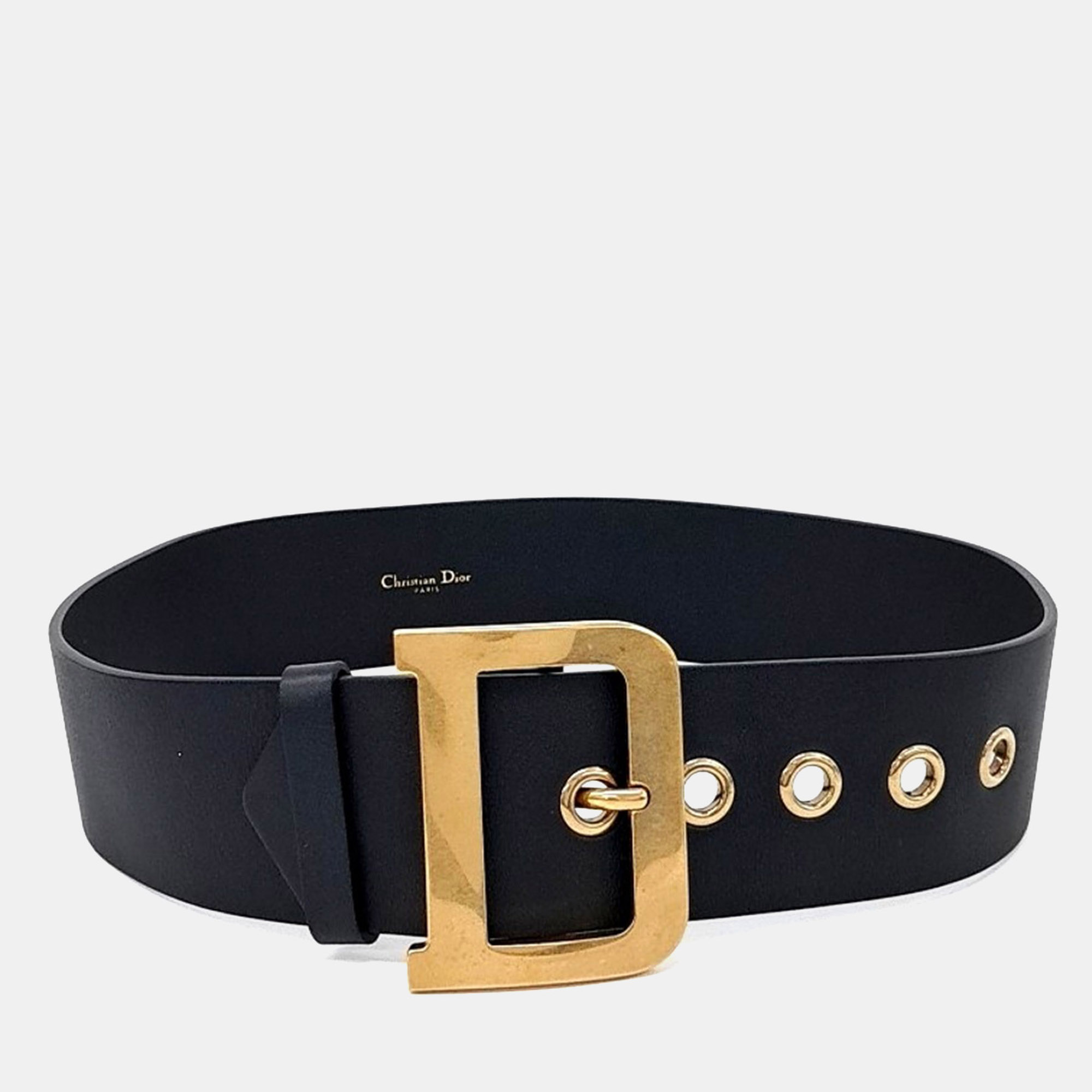 

Dior Black Leather Quake Belt