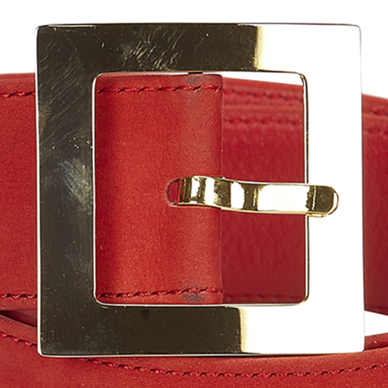 

Dior Nubuck Leather Belt, Red