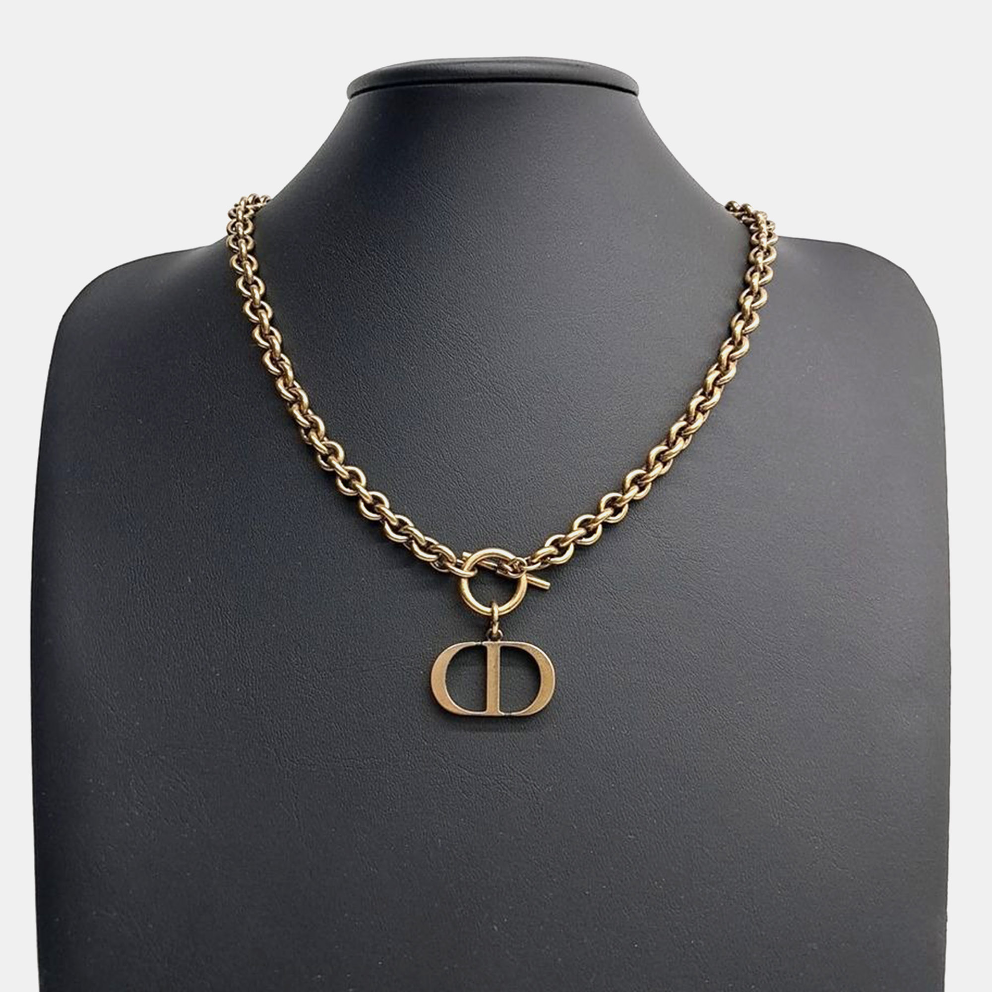 

Christian Dior Gold Tone Necklace, Multicolor