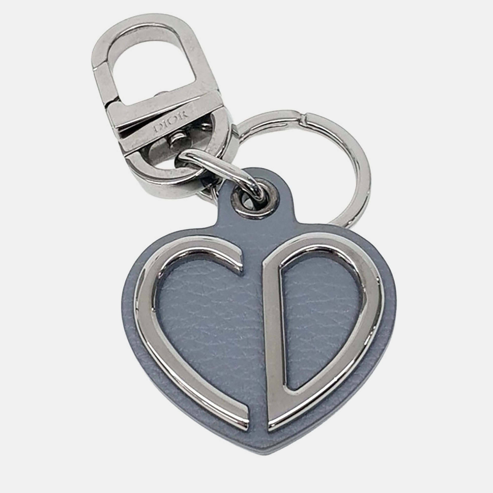 Pre-owned Dior Christian Blue/silver Keyring And Bag Charm