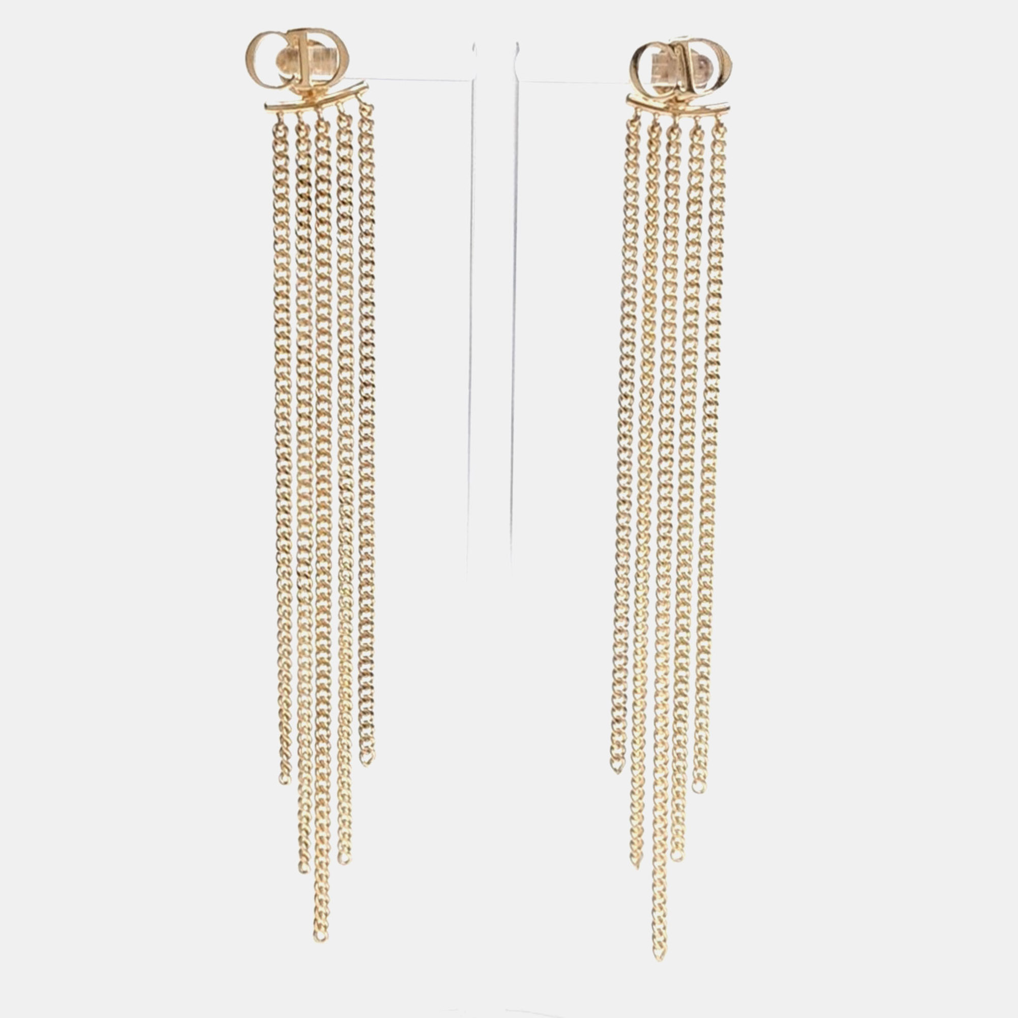 Christian Dior Gold Tone Earrings