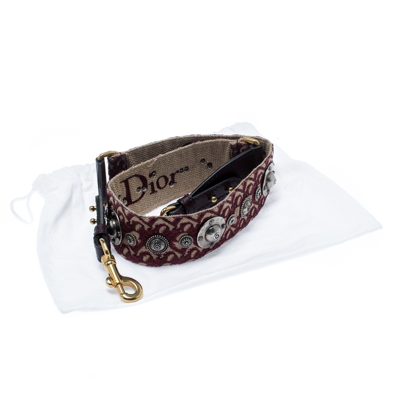 CHRISTIAN DIOR Shoulder Strap Embellished Oblique Canvas Accessory - Bellisa