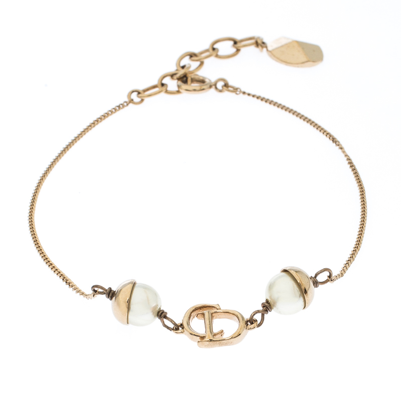 Dior Mise En Dior Faux Pearl Gold Tone Bracelet Dior | TLC