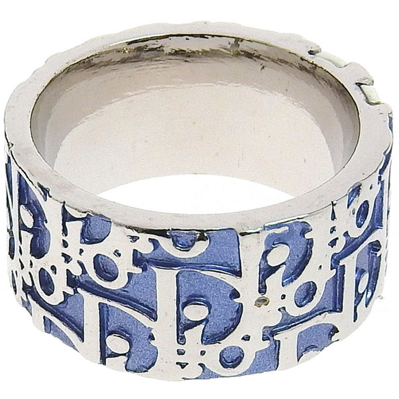 

Dior Trotter Silver/White Metal Ring Size, Blue