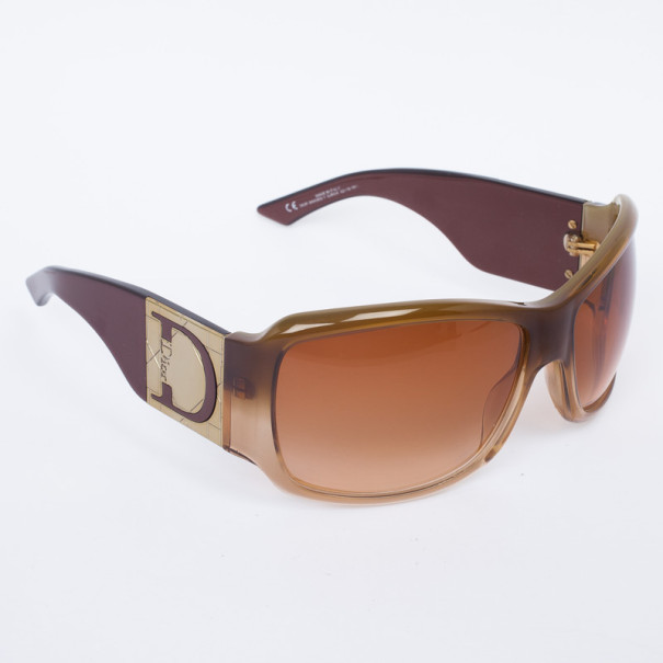 مملوكة مسبقًا Dior Brown Shaded 1 Womens Sunglasses