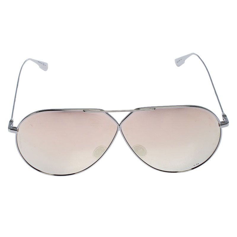 

Dior Palladium Tone/ Silver Mirrored Stellaire.3 Aviator Sunglasses