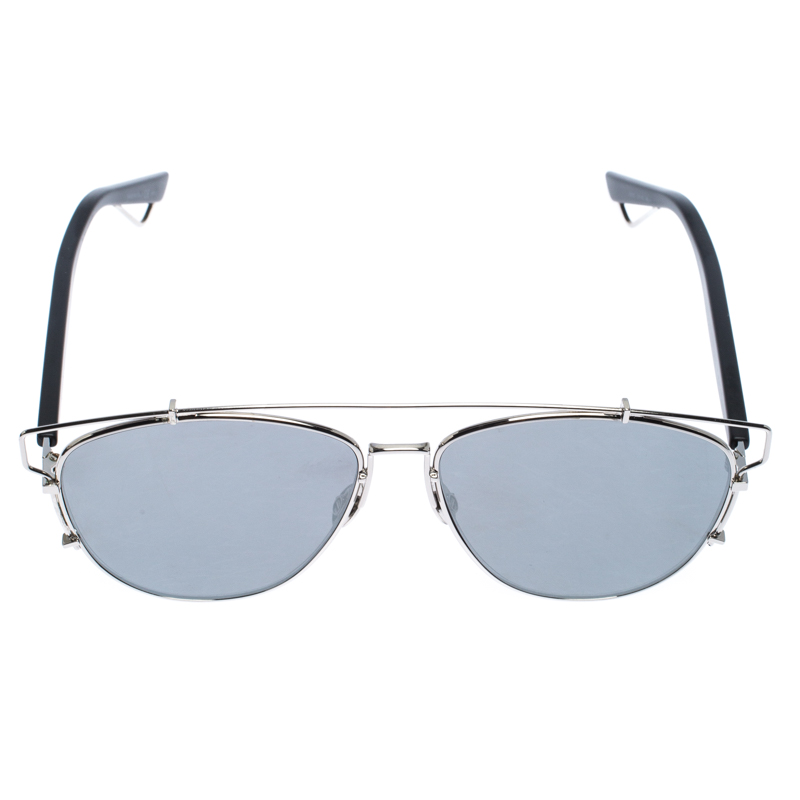 

Dior Silver/ Silver Mirrored 84J0T DiorTechnologic Aviator Sunglasses