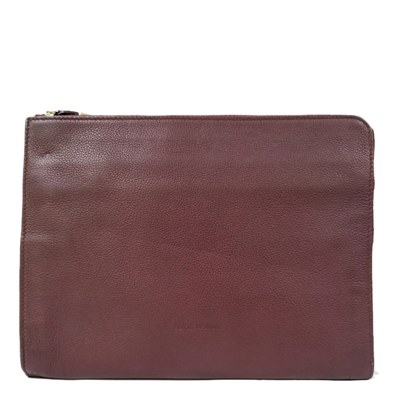 Pre-owned Dior Brown Leather Panama Zip Folder