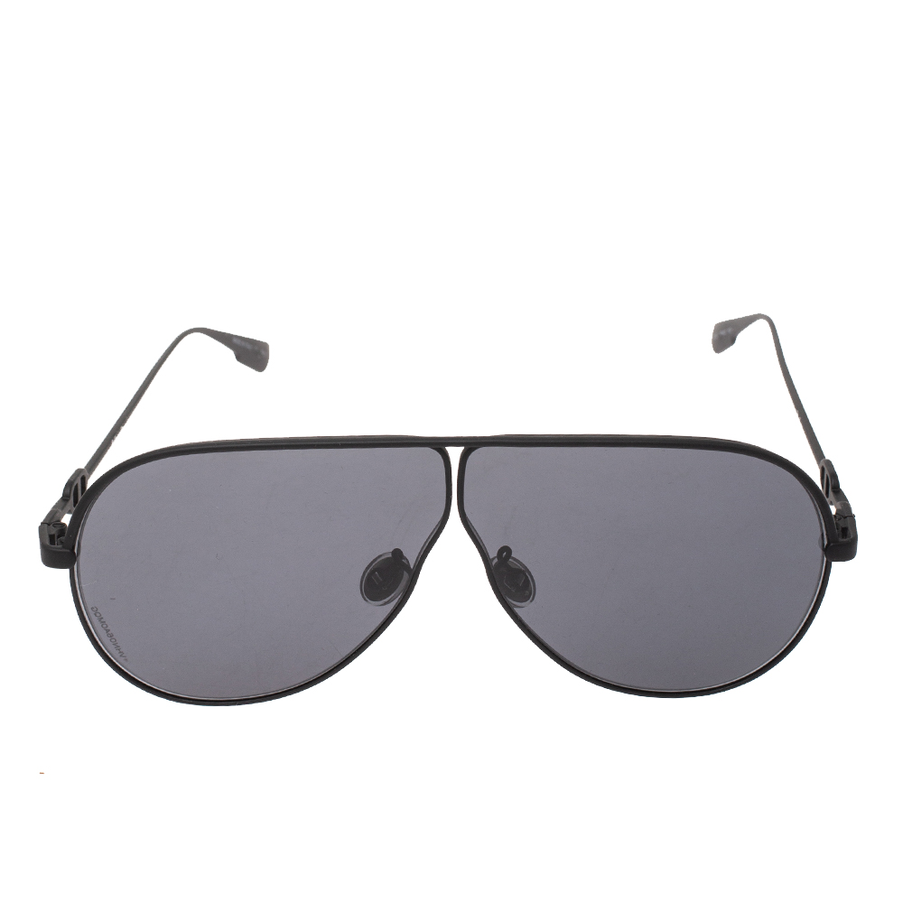

Dior Black Rubberize DiorCamp Aviator Sunglasses
