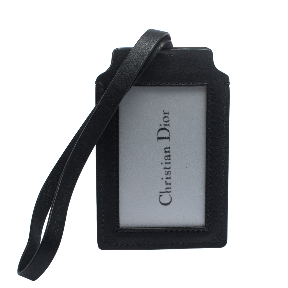 

Dior Black Oblique Canvas and Leather Luggage Tag