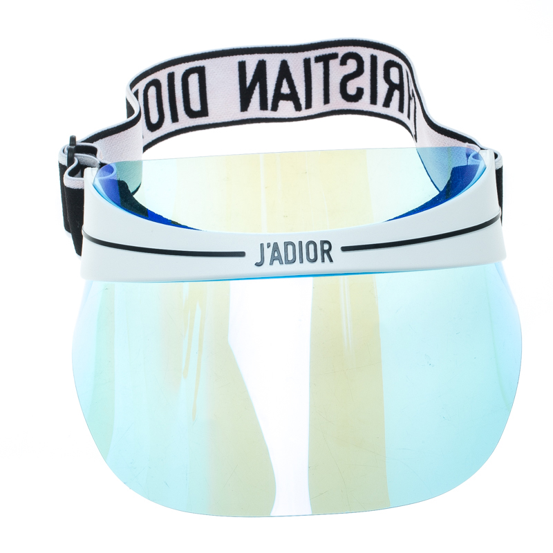 

Dior White/Blue Mirrored Dior Club1 Sun Visor