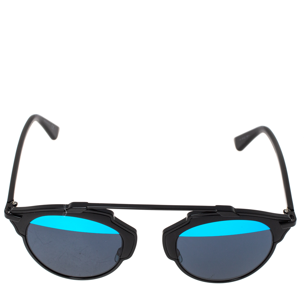 

Dior Black/Half Mirror Blue DiorSoReal Sunglasses