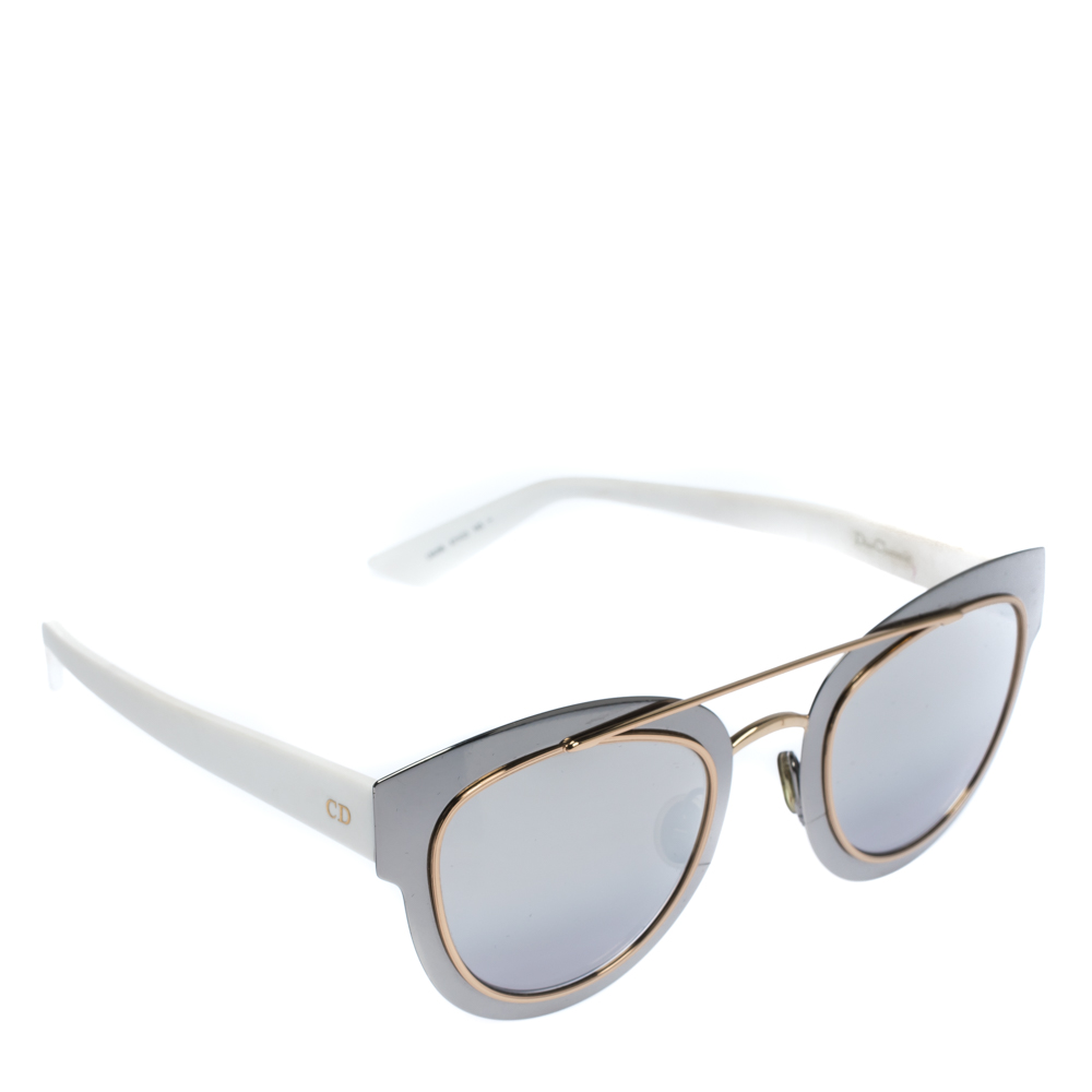 Pre Owned Dior Silver Mirror Gradient LMJ96 DiorChromic Sunglasses