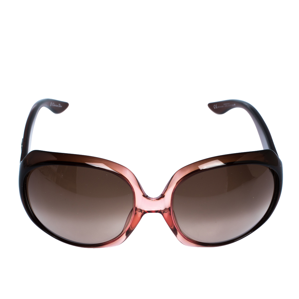 

Dior Brown Havana/ Brown Gradient Glossy1 Oversized Sunglasses