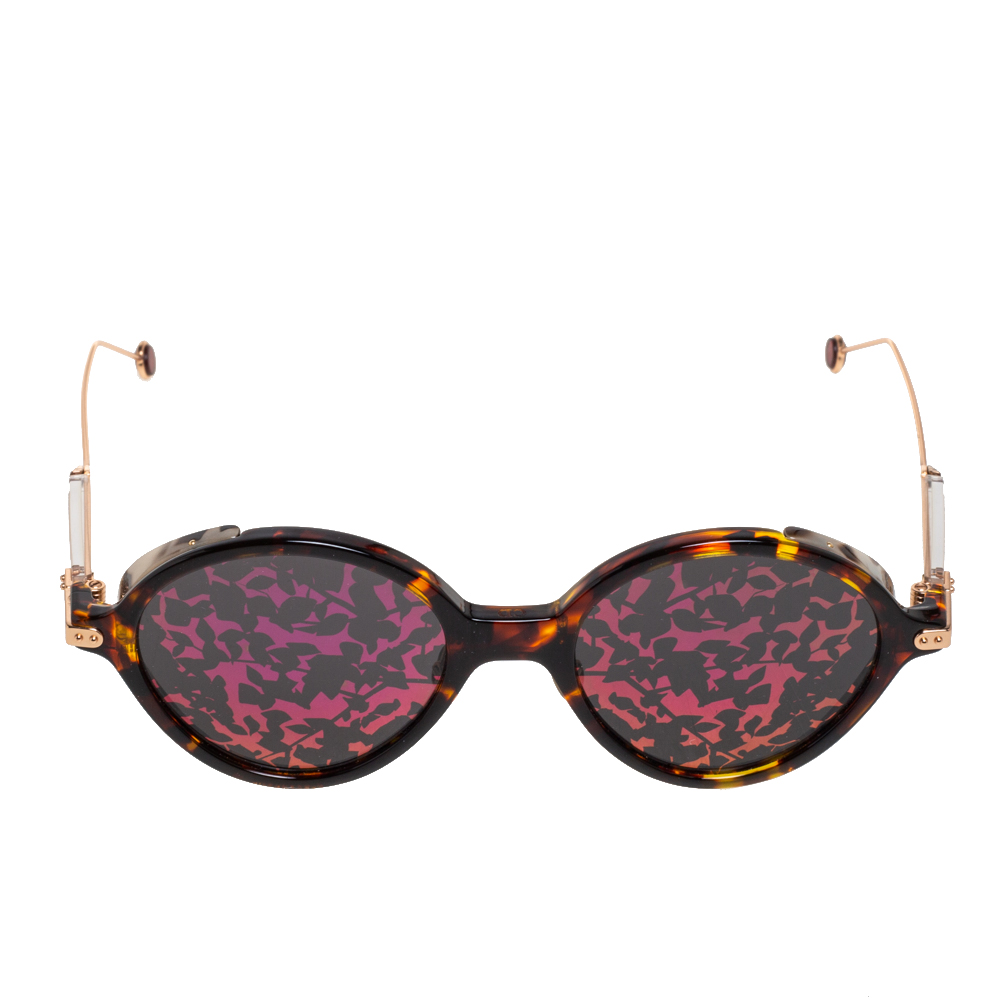 

Dior Gold Havana / Pink Mirror Leaf DiorUmbrage Round Sunglasses