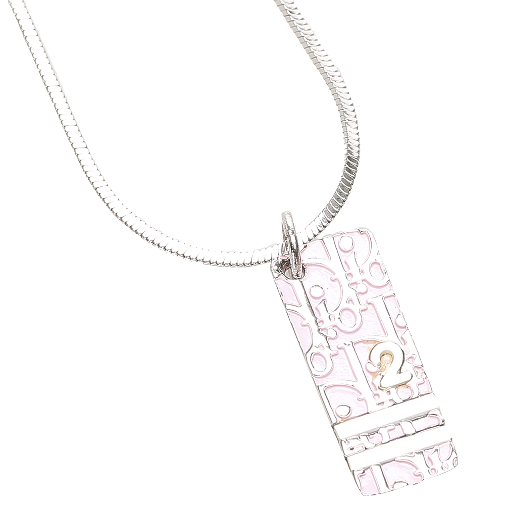 

Dior Pink Oblique Trotter Pendant Necklace