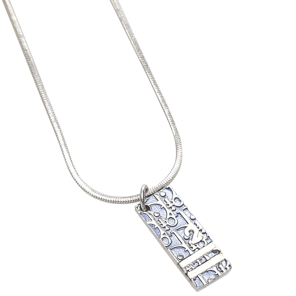 

Dior Blue Oblique Trotter Pendant Necklace