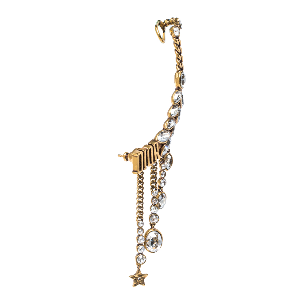 

Dior Crystal Dio-r-Evolution Single Ear Cuff, Gold