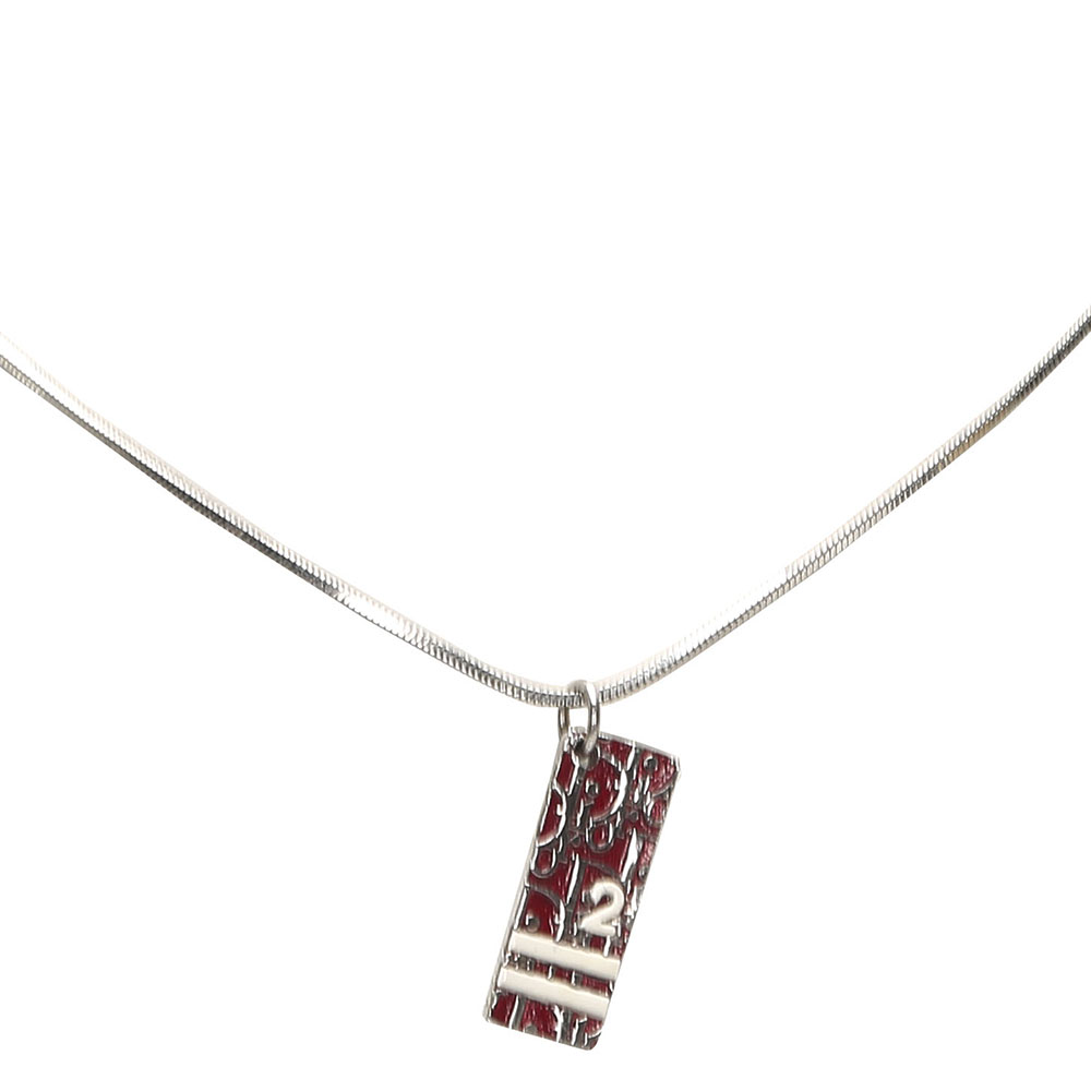 

Dior Red Oblique Trotter Pendant Necklace