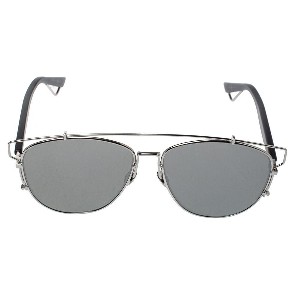 

Dior Silver/Brown Mirror Dior Technologic Aviator Sunglasses