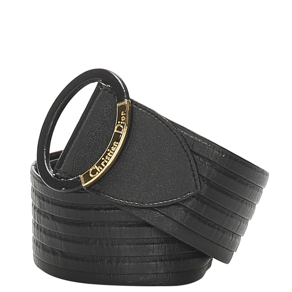 

Dior Black Leather Belt