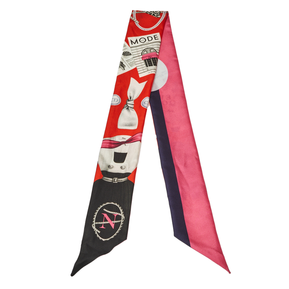Dior Multicolor ABCDior N Mitzah Silk Bandeau Scarf