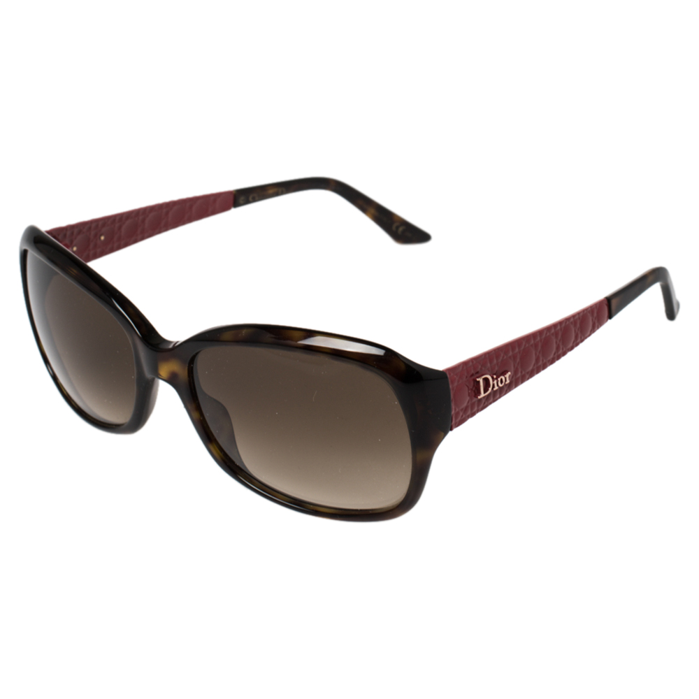 Pre Owned Dior Raspberry Cannage/ Brown Gradient O63CC DiorCoquette2 Sunglasses