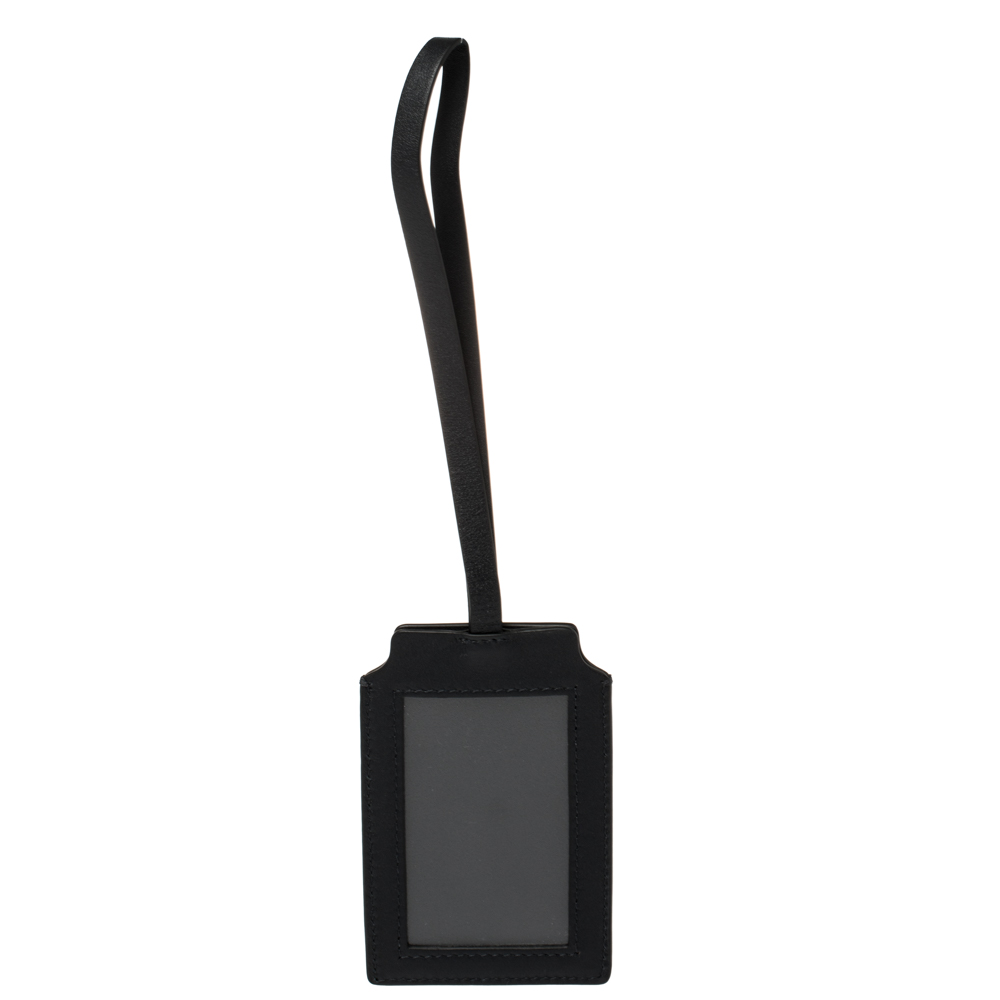 

Dior Black Oblique Leather and Canvas Luggage Tag