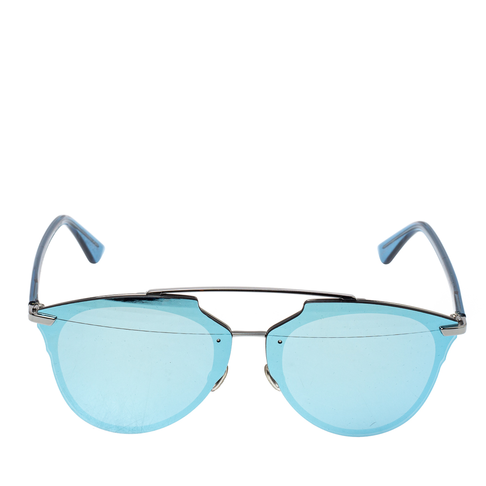 

Dior Dark Silver/ Blue Mirrored DiorReflected P Aviator Sunglasses