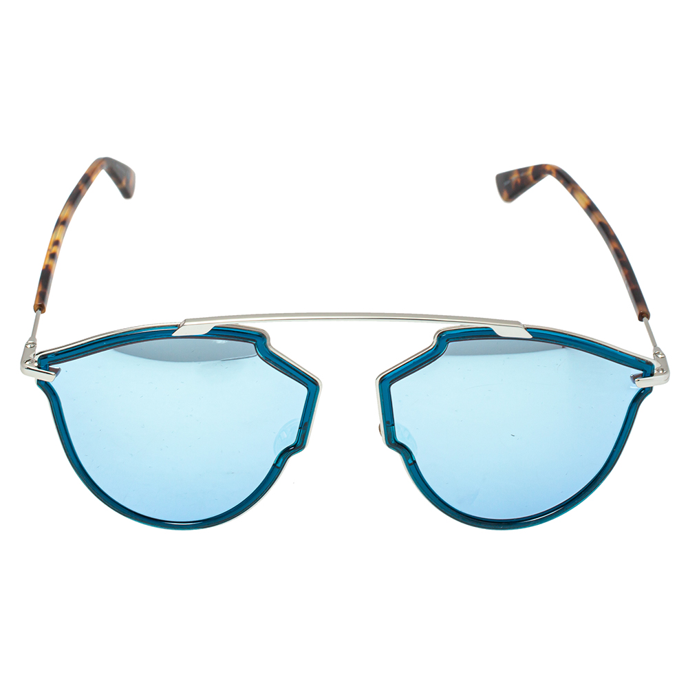 

Dior Blonde Havana/ Blue Mirrored 8IGA4 SoRealRise Aviator Sunglasses