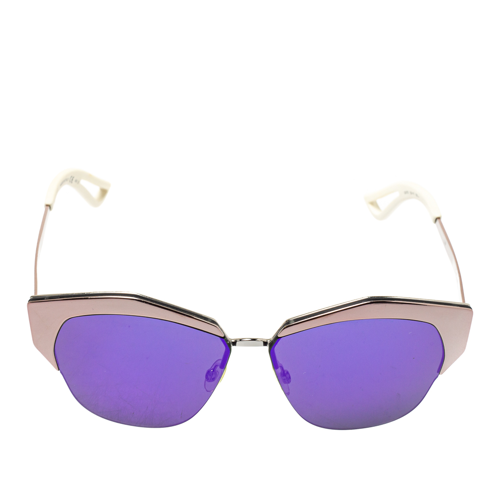 

Dior Rose Gold / Violet Dior Mirrored Cat Eye Sunglasses, Purple