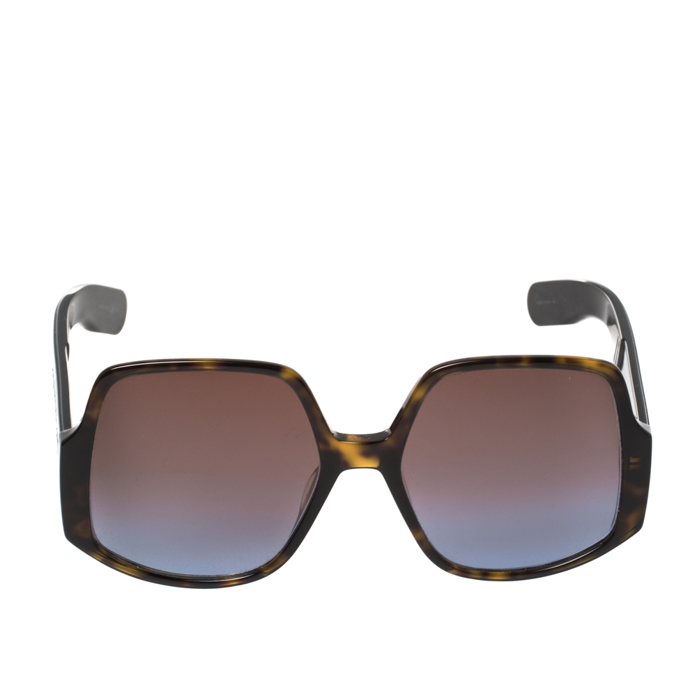 

Dior Brown Havana/ Bicolor Gradient InsideOut1 Oversized Sunglasses, Pink