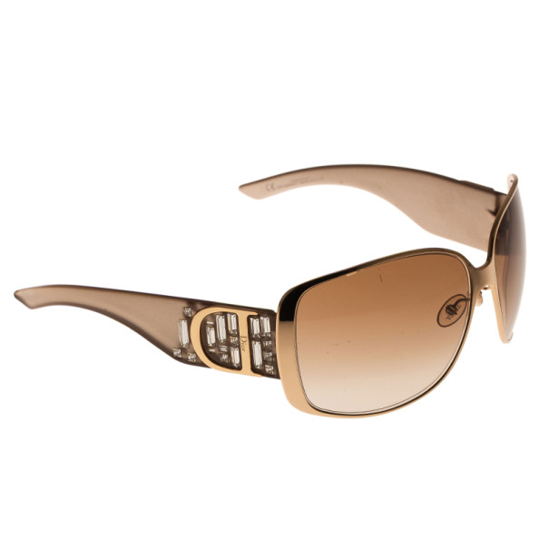 Pre Owned نظارة شمسية ديور إيندينايت 1 مربع كبير ذهبية
