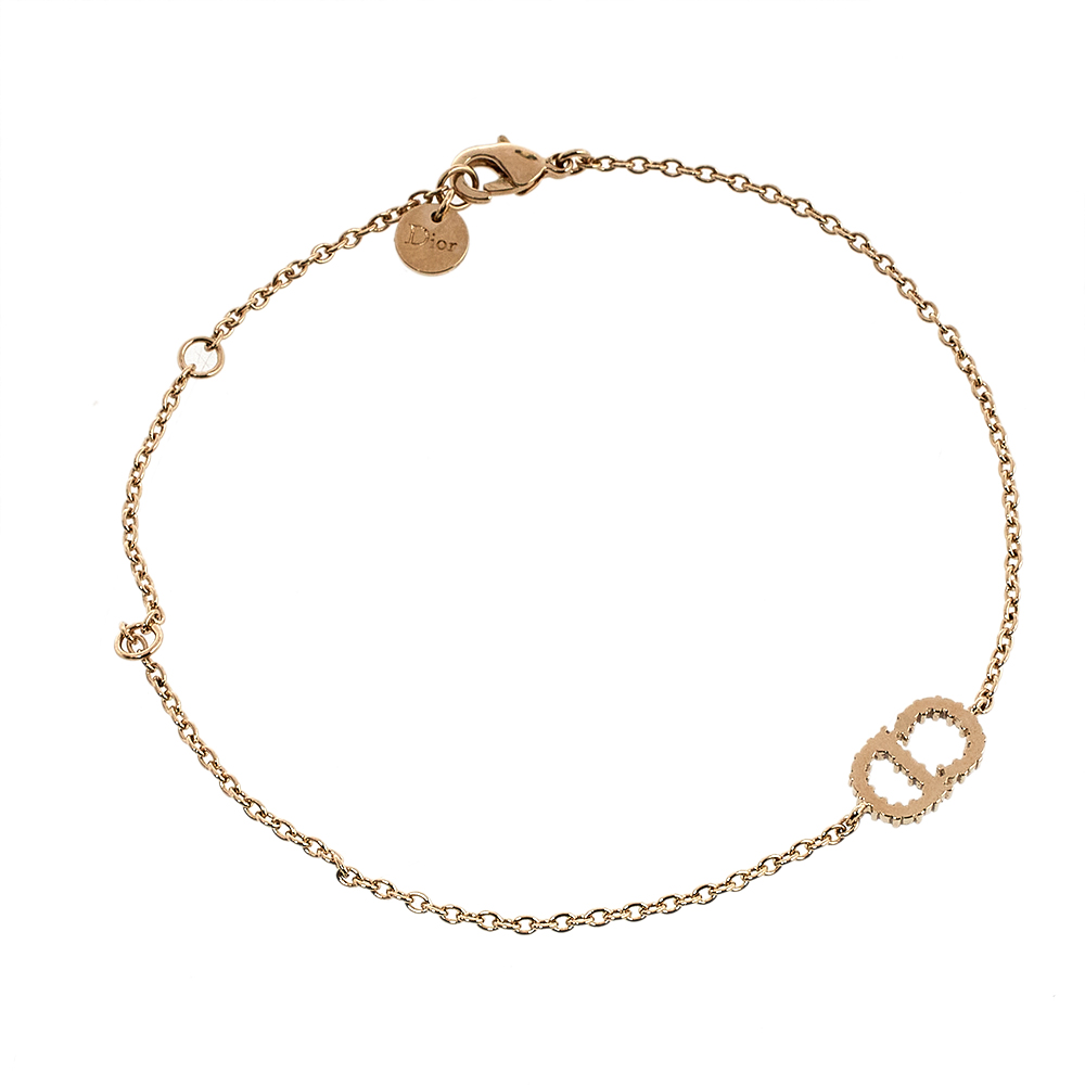 

Dior Clair D Lune Crystal Gold Tone Bracelet