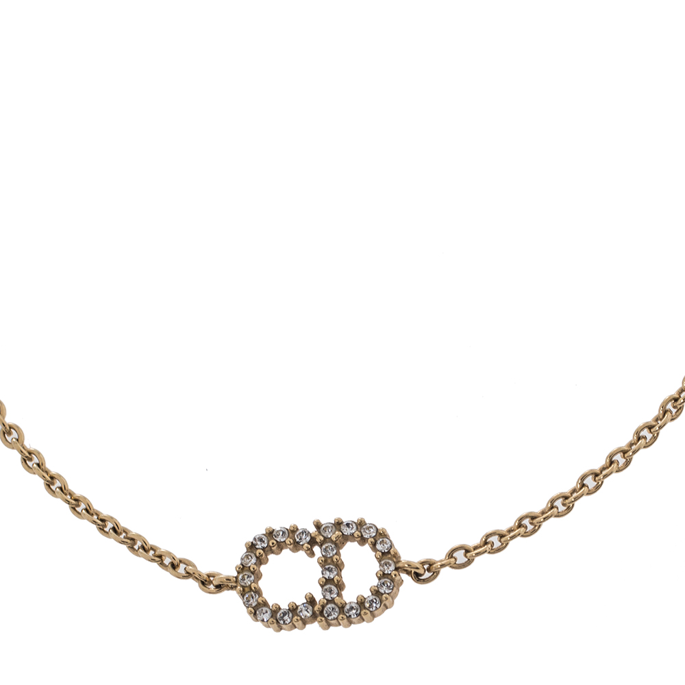 

Dior Gold Tone Crystal Clair D Lune Bracelet