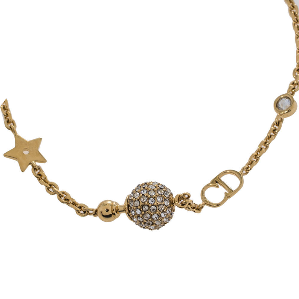 

Dior Gold Tone Crystal La Petite Tribale Bracelet