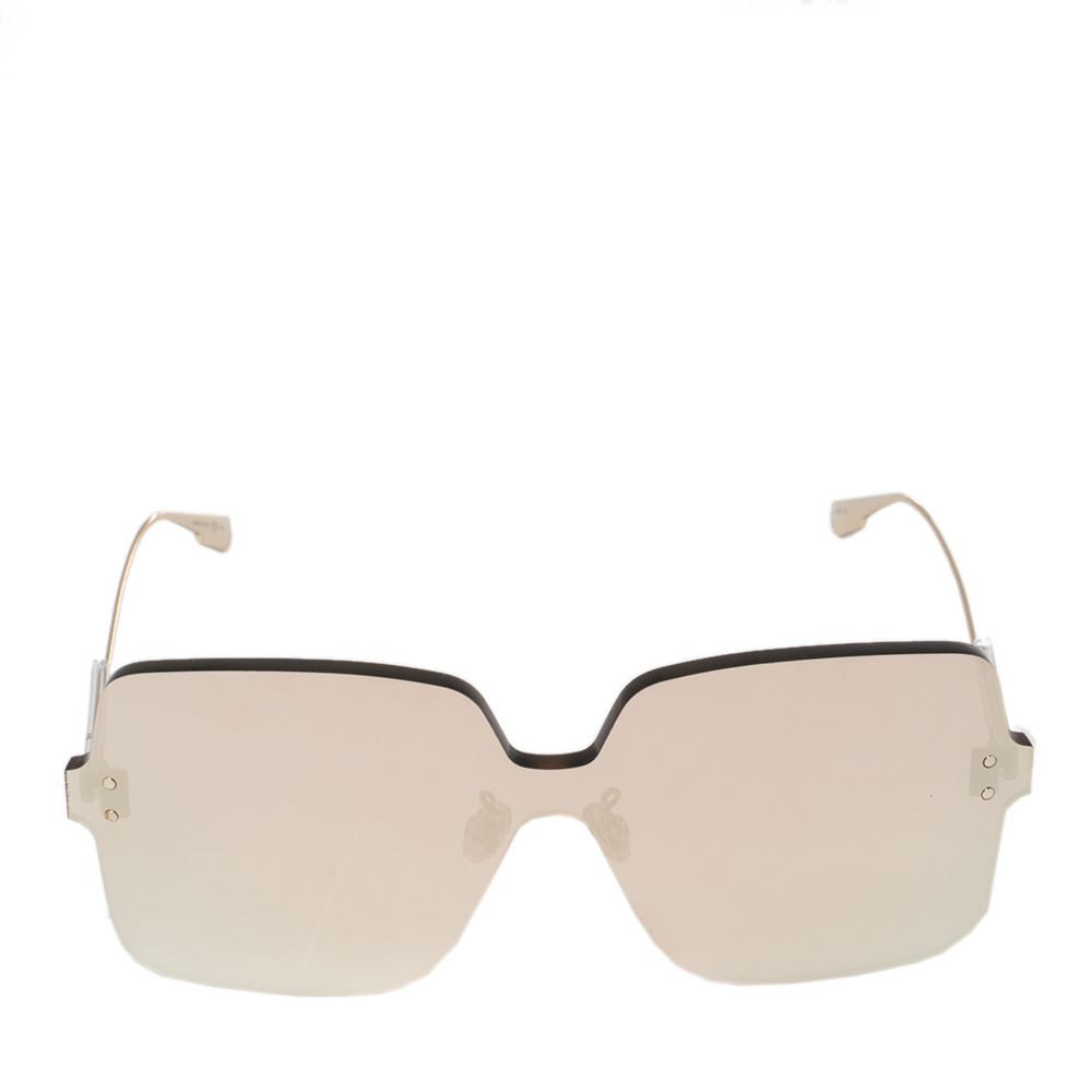 

Dior Gold/Brown DDBSQ Quake 1 Shield Sunglasses