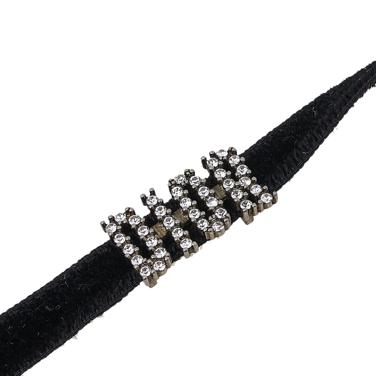 

Dior Black Velvet Crystal Dior Logo Choker